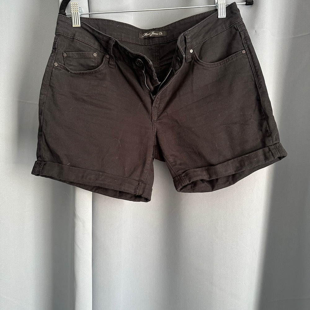 Mavi Black Jean Shorts Classic Cotton Blend